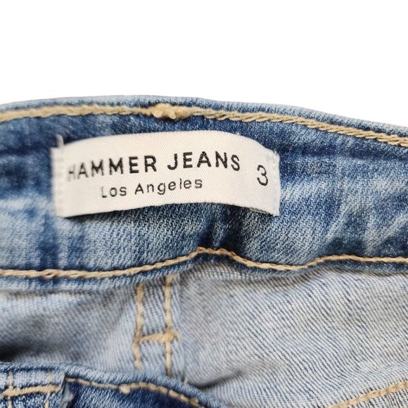 Hammer Jeans Women’s Los Angeles Blue Light Wash Distress High Rise Denim sz 3 - Picture 11 of 13